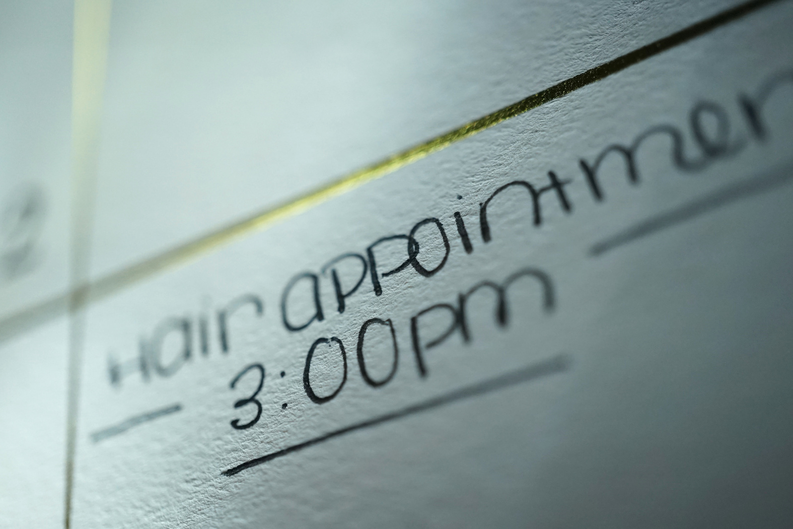 hair appointment in calendar